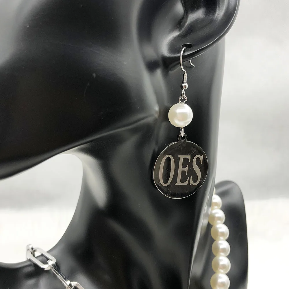 Fashion Imitation Pearl Order of The Eastern Star Classic Ot Clasp Chain Necklace for Women Jewelry |