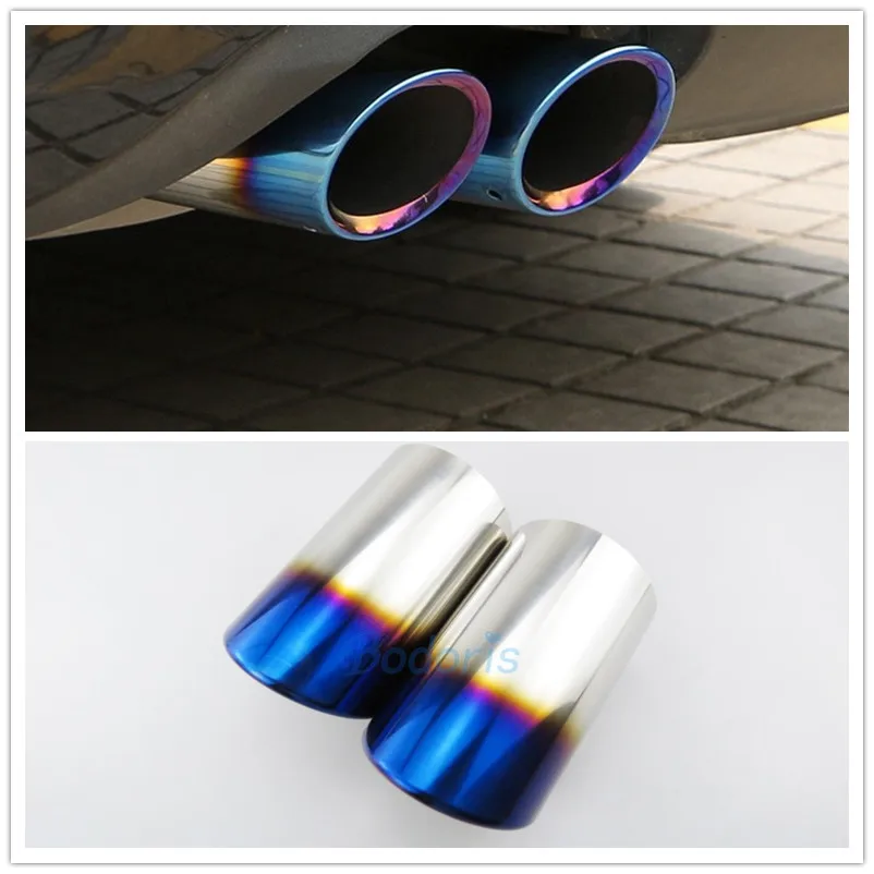 Car Styling #304 Stainless Steel Rear Tail Exhaust Muffler Tip End Pipe Silencer 3.0T 3.6T For Audi Q7 Accessories