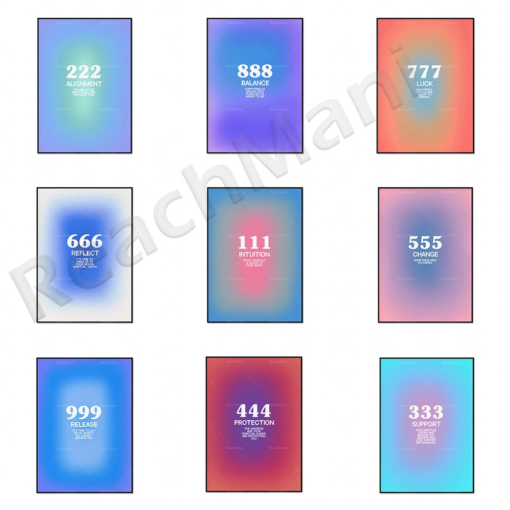 

Halo Angel Numbering Digital Print, Halo Balance Gradual Aesthetic Art, Meditation Halo Minimalist Modern Wall Art Decoration Po
