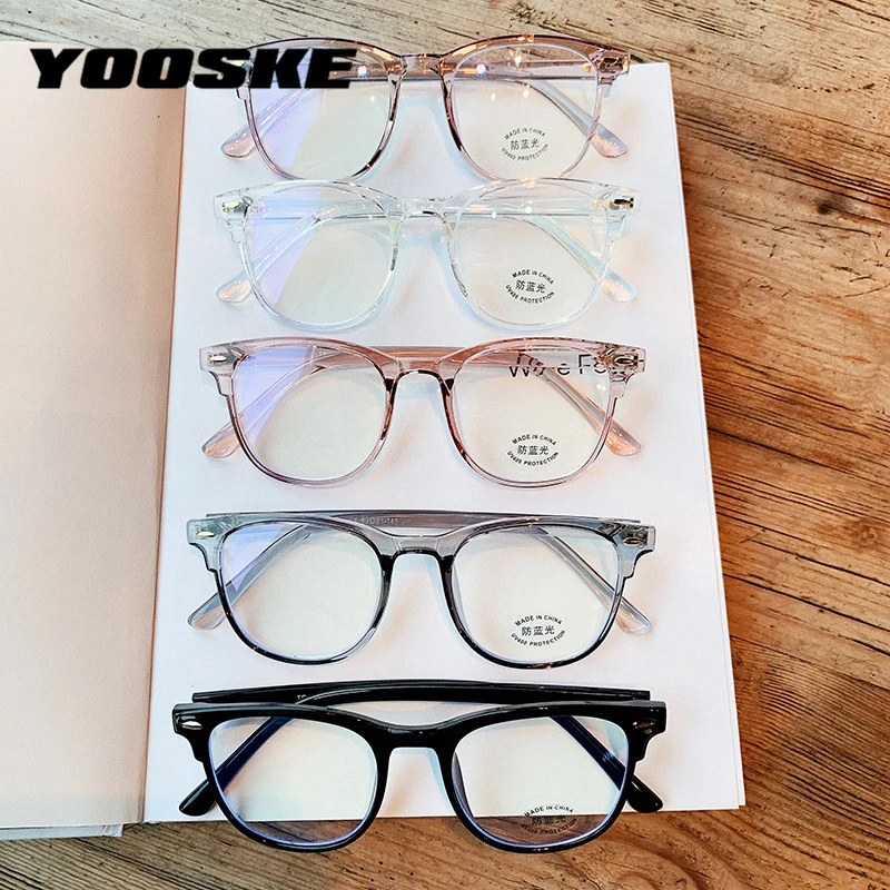 Модные очки YOOSKE с защитой от синего света оправа для очков синей пленкой