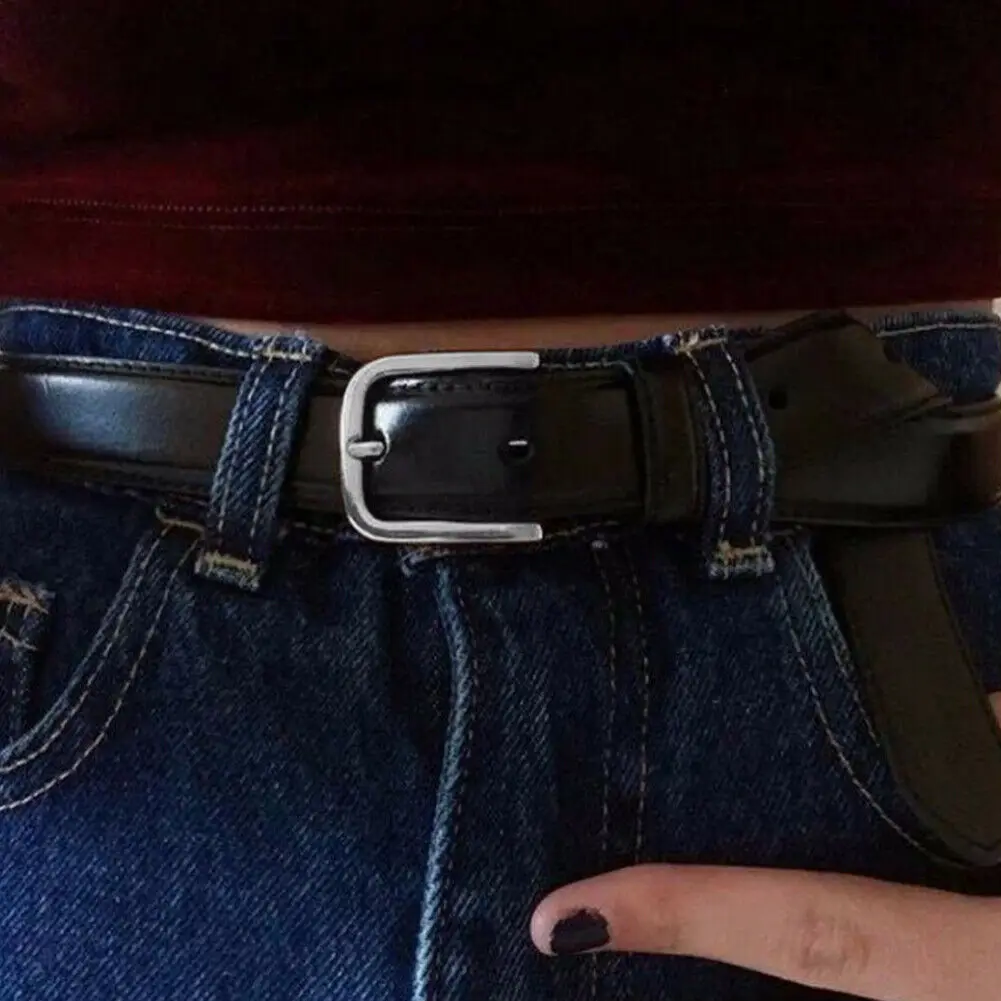 Ремень с металлической пряжкой для мужчин и женщин брендовый облегающий