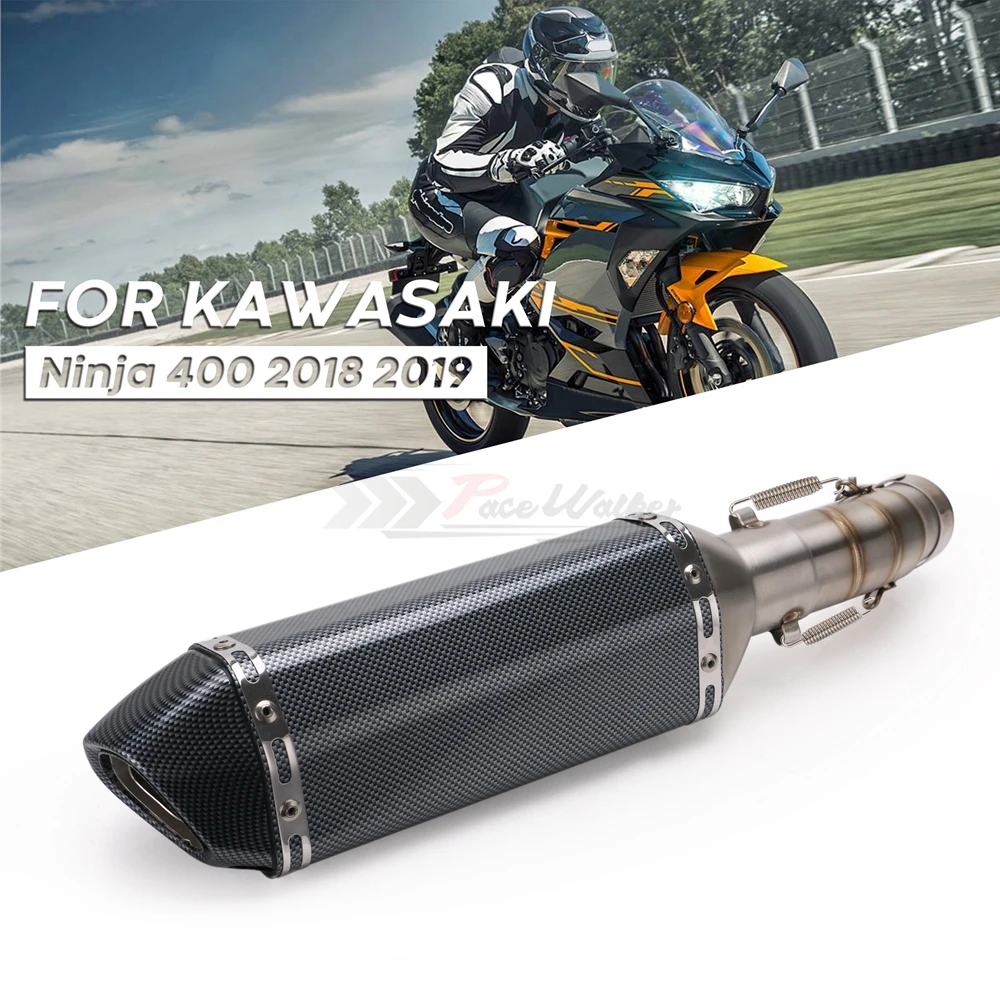 Мотоциклетная выхлопная система без шнуровки с глушителем подходит для Kawasaki ninja