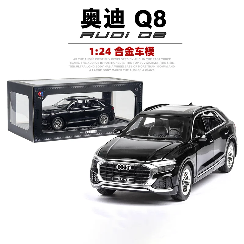 

Bisney 1:24 Audi Q8 Pull Back Kids Toys Alloy Car High Simulation Diecasts & Toys Model Car Products Indoor Decoration Boy Gifts