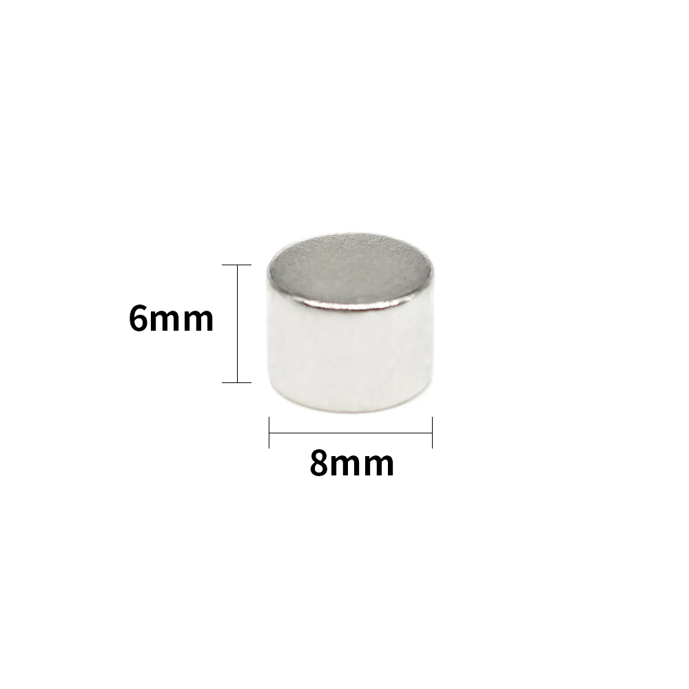 

10/20/50/100/150/200PCS 8x6 Round Powerful Strong Magnetic Magnet N35 Neodymium Magnet 8x6mm Small Disc Rare Earth Magnet 8*6