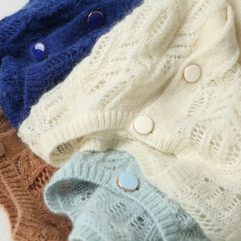 Однобортный короткий кардиган тонкие свитера осенне-зимние женские кардиганы |