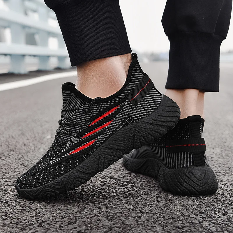 

Unisex Shoes Lightweight Breathable Sneakers Flying Woven Casual Shoes Couple Running Shoes Zapatillas Hombre