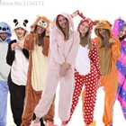 Единорог Kigurumi пижамы для взрослых животных Пижама с рисунком кролика фланелевые тапочки с единорогом, ночная рубашка Кот аниме Комбинезоны Для женщин, единорог, одежда для сна, комбинезон