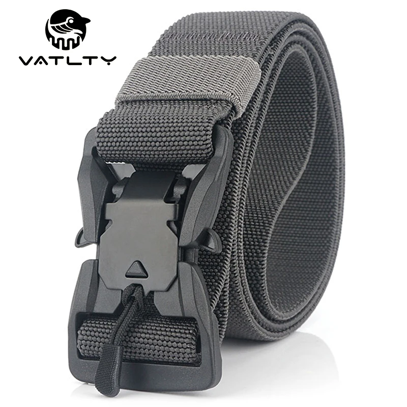 

2021 Lightweight Stretch Belt Hard Nylon Magnetic Buckle Outdoor Work Tactical Belt Strong Elastic Fibers Easy Belt For Men