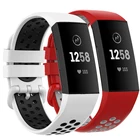 Ремешок силиконовый для Fitbit charge 4, Воздухопроницаемый спортивный сменный Браслет для смарт-часов Fibit charge 4, 3 ремешка