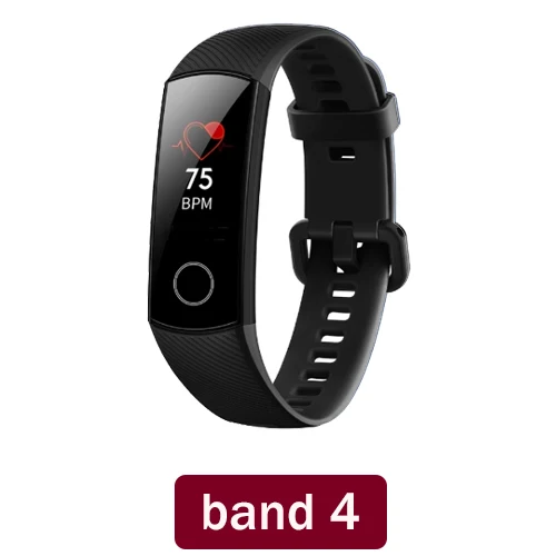 band 4 black Huawei Honor Band 4/4, умный Браслет для бега, 0,95 дюймов, умный OLED, для плавания, водонепроницаемый, Bluetooth, фитнес-трекер, сенсорный экран - Цвет: band 4 black