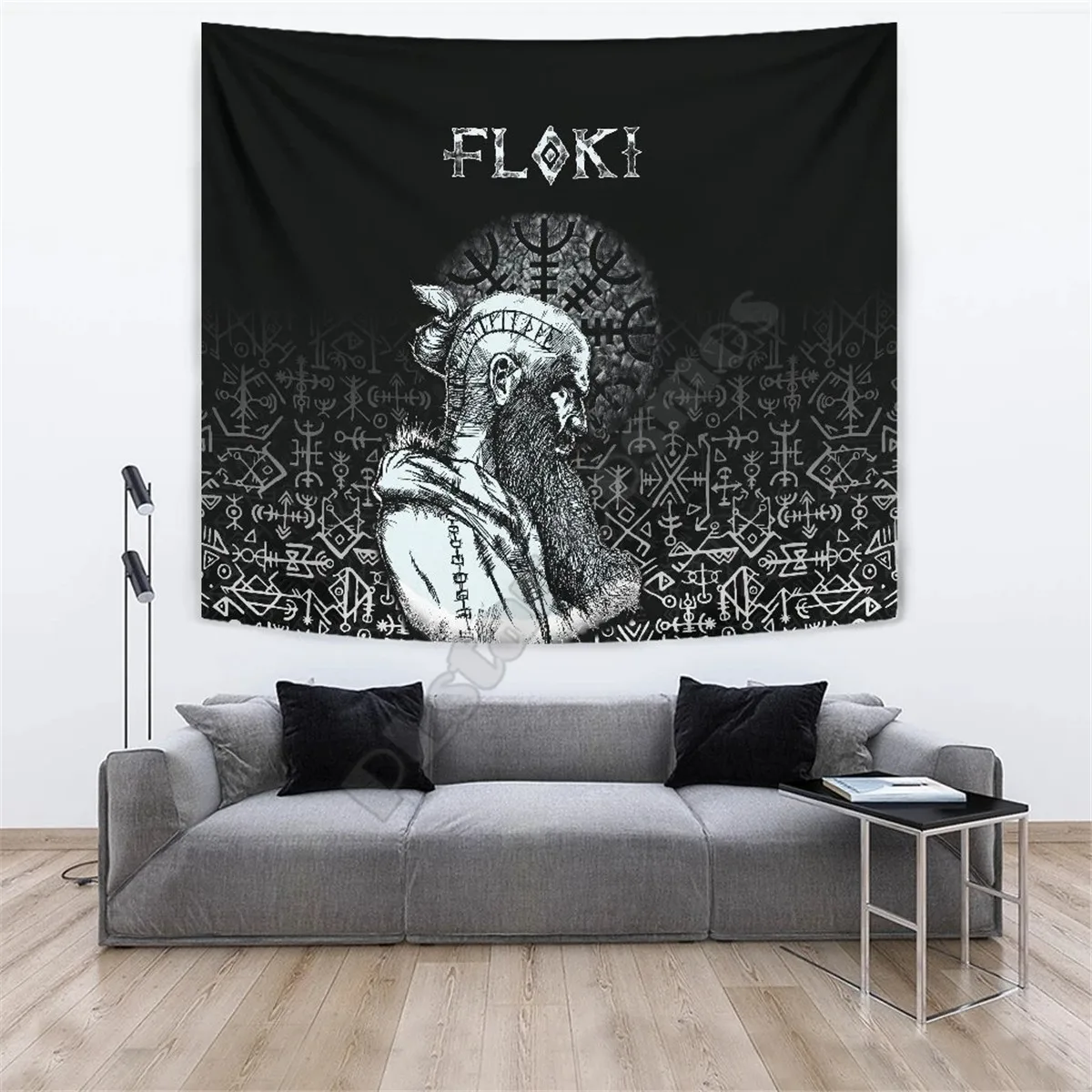 

Viking Style Tapestry Floki 3D Print Wall Tapestry Rectangular Home Decor Wall Hanging Home Decoration
