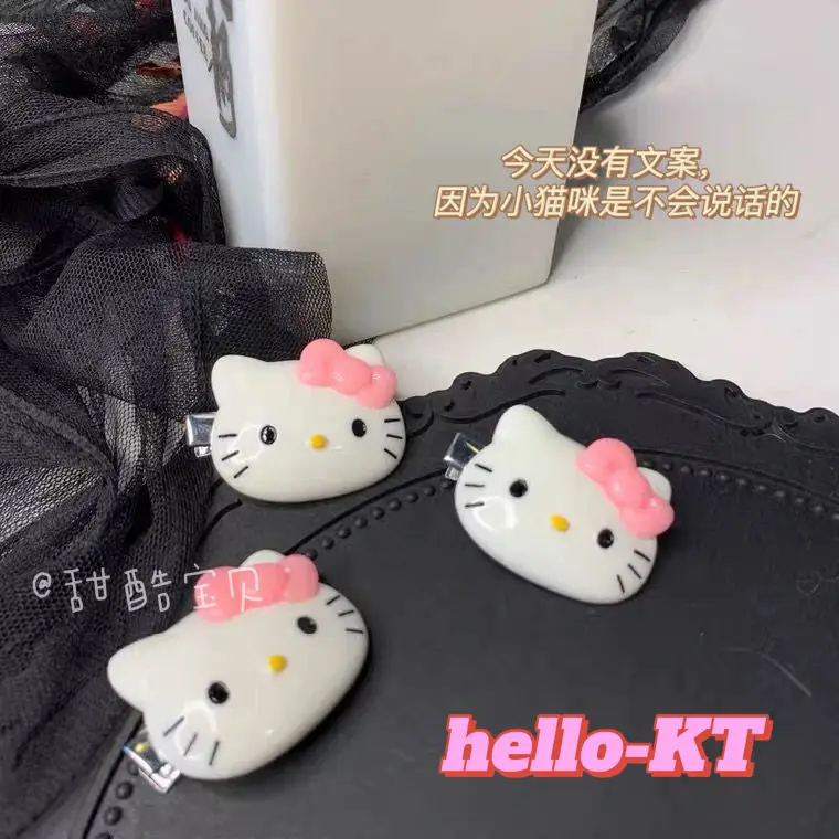 

Hello Kitty bangs girl heart headdress side clip cartoon cute hairpin