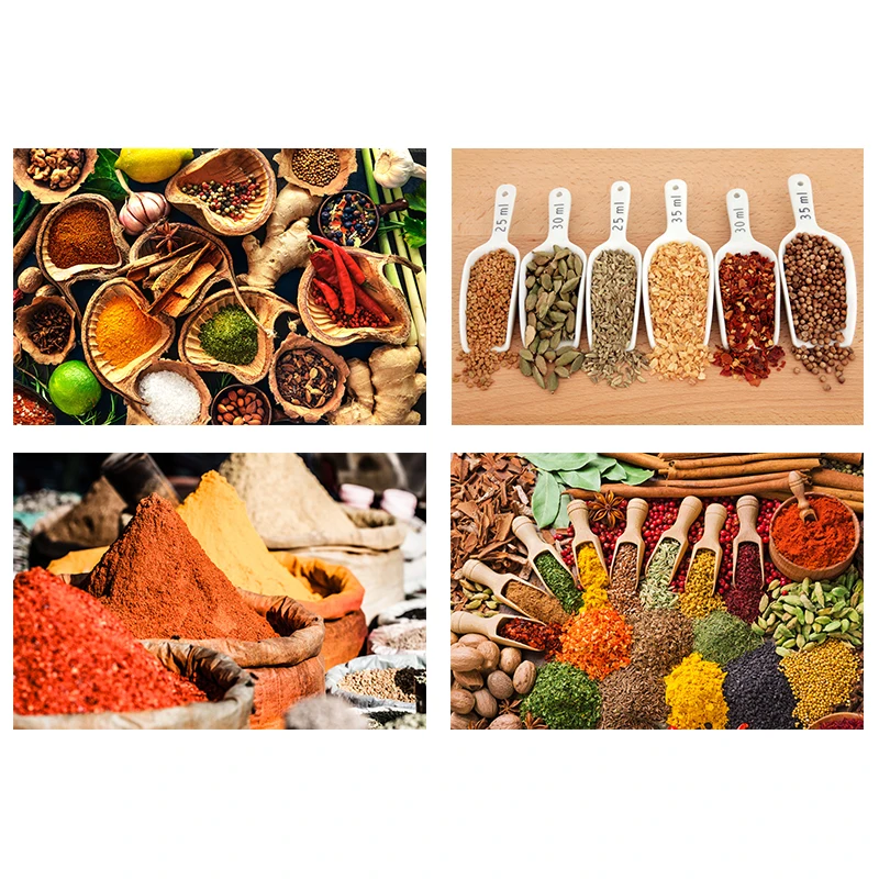 

Kitchen Assorted Herbs and Spices Food Seasoning Canvas Poster and Prints Canvas Art Painting on Wall Art Picture for Room Decor