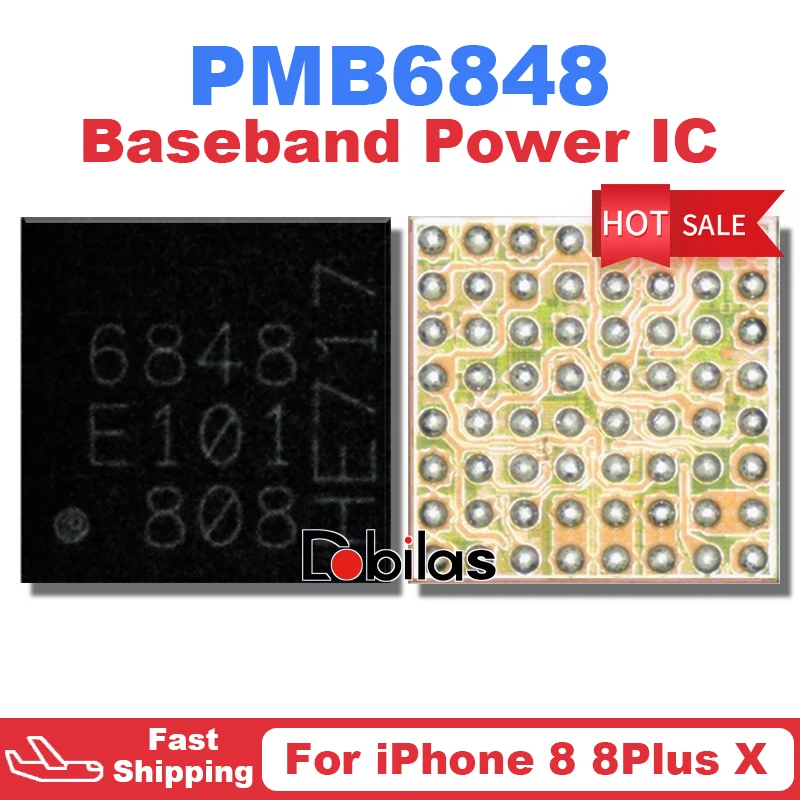 

10Pcs PMB6848 6848 New Original For iPhone 8 8 Plus X BGA Power Management IC Chip Replacement Parts Integrated Circuits Chipset