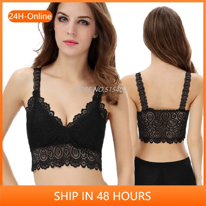 

Сексуальный цветочный Для женщин с v-образным вырезом из кружев «кроше» с Bralet Бюстгальтер Бюстье укороченный топ на бретельках с хлопковой ...