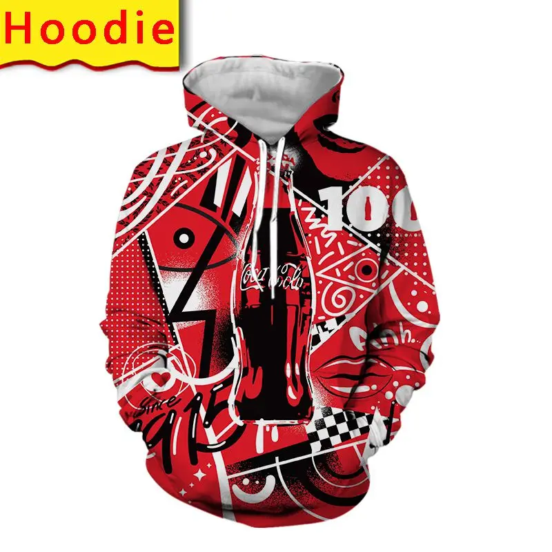 

Christmas Coke Hoodies Sweatshirts 3d Print Men Harajuku Funny Vintage Jacket Streetwear Top