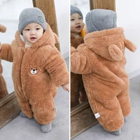 baby clothes newborn winter hoodie baby rompers unisex baby warn thick romper climbing outwear infant baby jumpsuit 0 18m