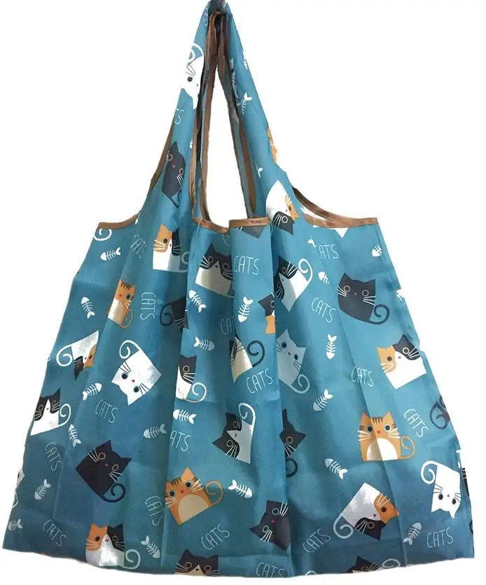 1 шт. складная многоразовая нейлоновая женская сумка эко дорожная тоут для