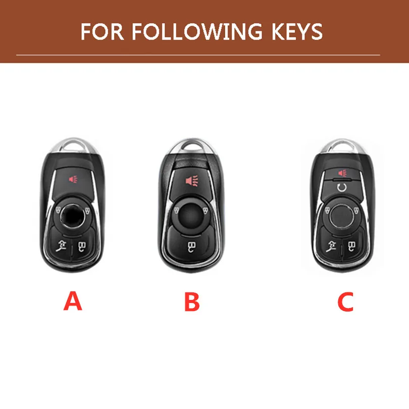 

Genuine Leather Car Auto Remote Car Key Shell Case Protector Cover for Buick Regal Excelle GL8 Royaum LaCrosse Park Avenue