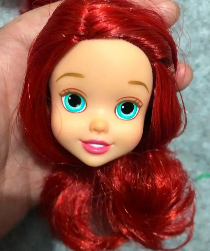 little mermaid Кукла Belle, игрушка, голова принцессы, длинные волосы, кукла, голова для девочки, сделай сам, макияж, волосы, игрушки для детей, макияж, сделай сам, игрушки для детей, подарки на день рождения - Цвет: little mermaid