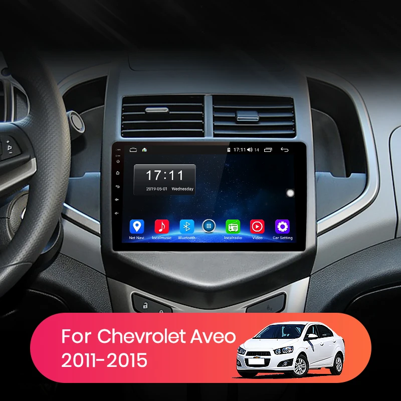 AWESAFE для Chevrolet Aveo 2011- автомобильный Радио Мультимедиа Видео плеер gps навигация Нет 2 din 2din DVD Android 8,1 2 ГБ+ 32 ГБ