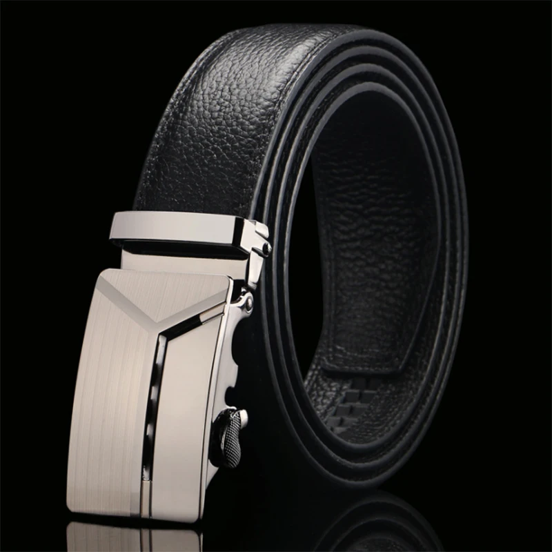 CKMN Brand Genuine Leather Belt Male Fashion Designer Business  Leather Belts For Men Metal Automatic Buckle Strap For Jeans Hot