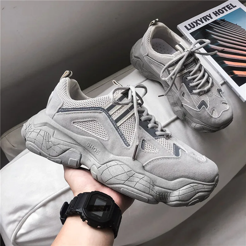 Мужская и женская спортивная обувь дышащая Светоотражающая сетка новый стиль