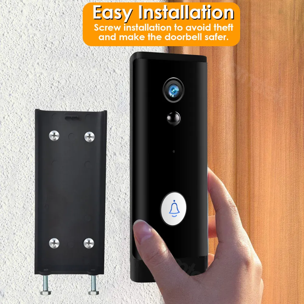 

Tuya Wireless 1080P Smart Doorbell Camera WiFi Video Doorbell HD Video Intercom Outdoor Home Security IR Night Vision Waterproof