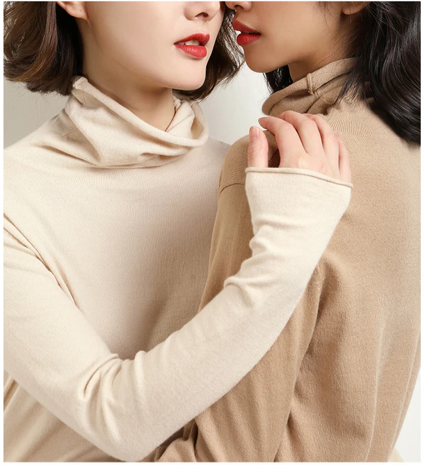 

2020 Women Sweater Casual Solid Turtleneck Female Soft Spring Autumn Pullover Women'S Sweater B95