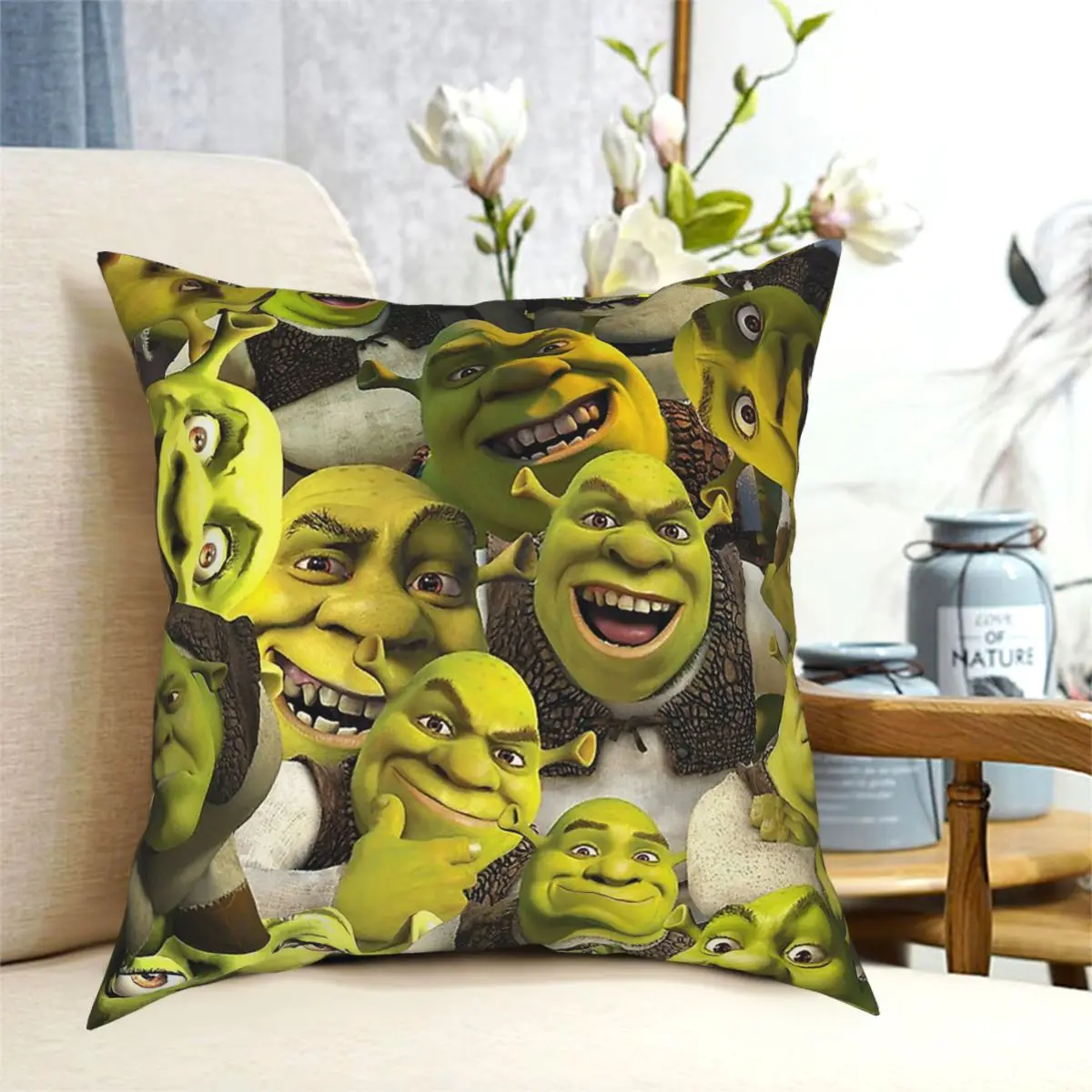 

Shrek Collage Pillowcase Soft Polyester Cushion Cover Decoration Throw Pillow Case Cover Home 45*45cm Pillowcover Home Decor