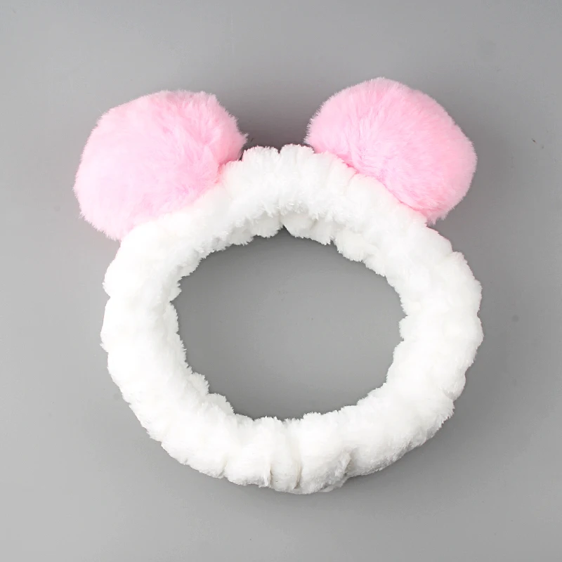 Fashionable Cute Girl Plush Ball Frog Elastic Hair Accessories Lady Wash Face Makeup Antler accessories Band | Аксессуары для