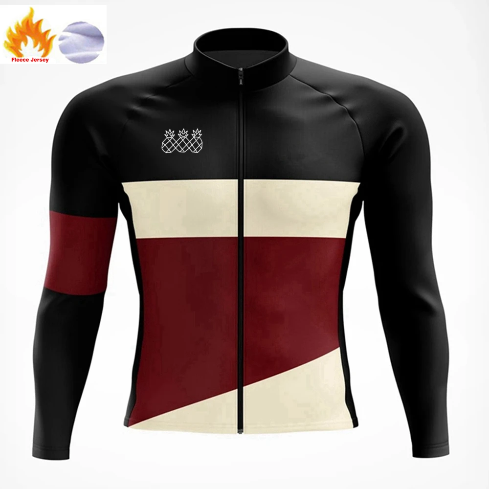 

Мужская Трикотажная веломайка с длинным рукавом и флисовой подкладкой