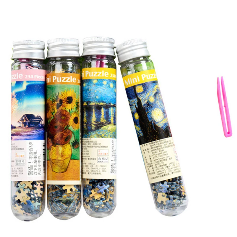 

234 Pieces Multi-type Landscape Puzzle Game Test Tube Packaging Educational Toys Or Adults Puzzle Toys Kids learning toys