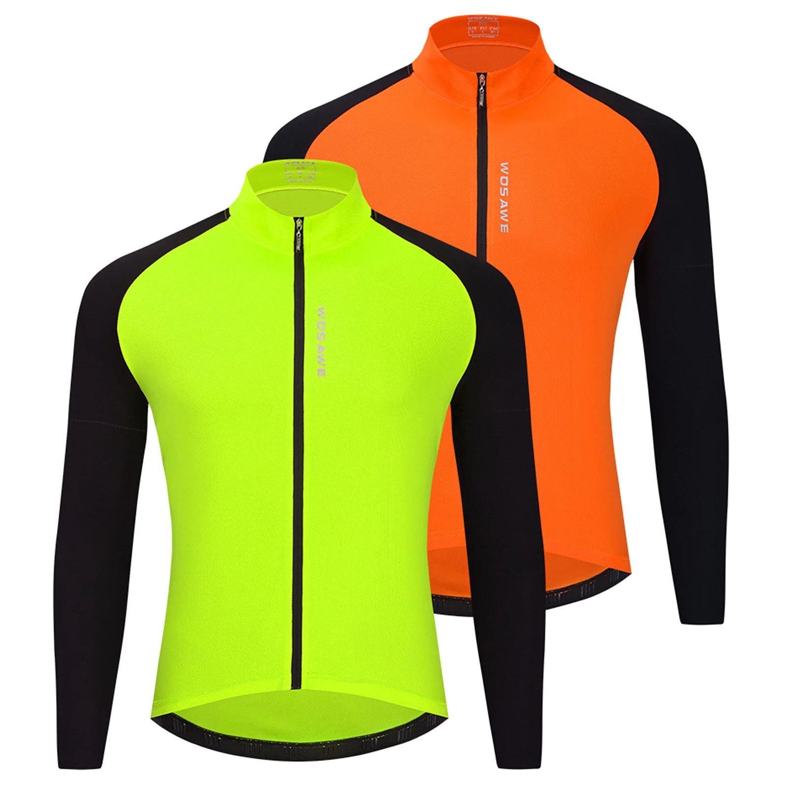 

WOSAWE Men Cycling Jersey Breathable Full Zipper Long Sleeves MTB Bicycle Shirt Bike Riding Clothing Shirt Cycle Clothing