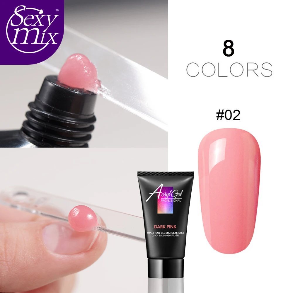 УФ-гель для наращивания ногтей Sexymix кристаллический маникюра светодиодный гель