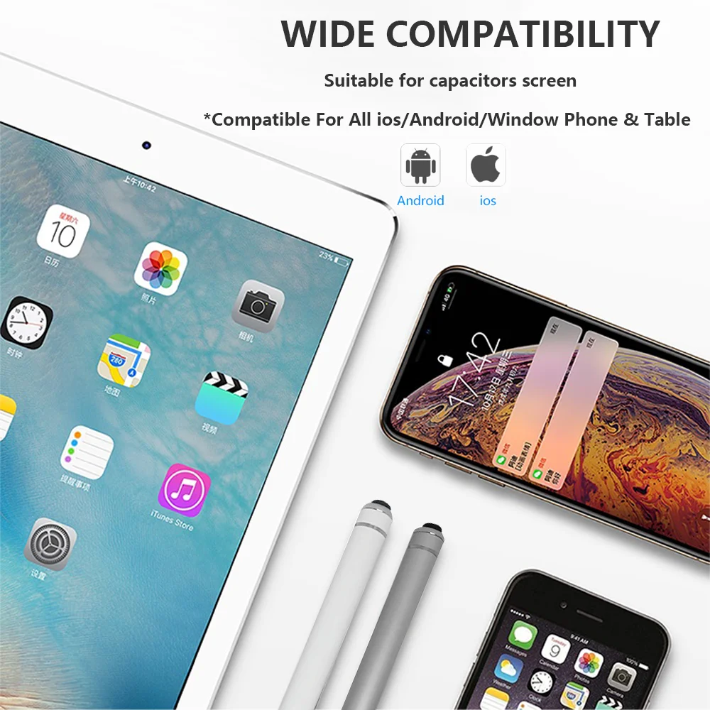 Активный стилус ручка для планшета сенсорная iPad iPhone XS MAX Samsung Huawei Apple карандаш