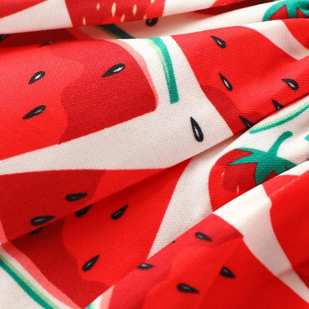 

Newborn One-Pieces Summer Baby Girls Cute Sleeveless Watermelon Print Off Shoulder Rompers