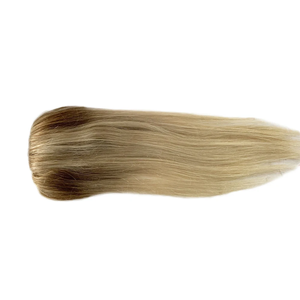 BYMC парик для женщин ombre светлые волосы верхние части европейские Remy цельные Topper
