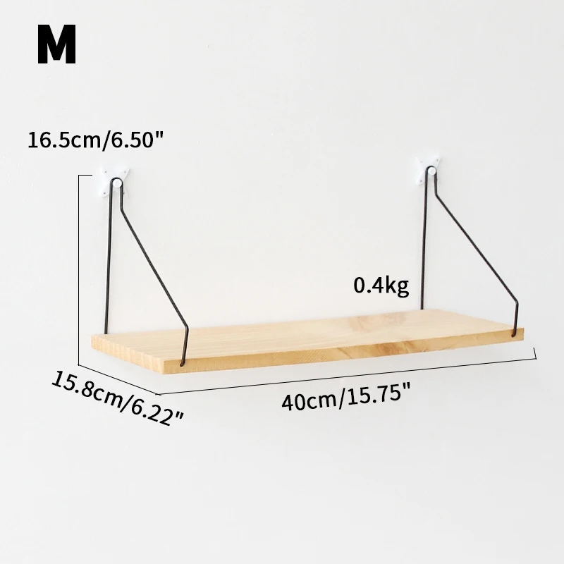 1piece Iron Wooden Wall Hanging Shelf Racks Mirrors Books Magazine Storage Rack DIY Wall Decoration Holder Shelves Organizer - Цвет: As picture M
