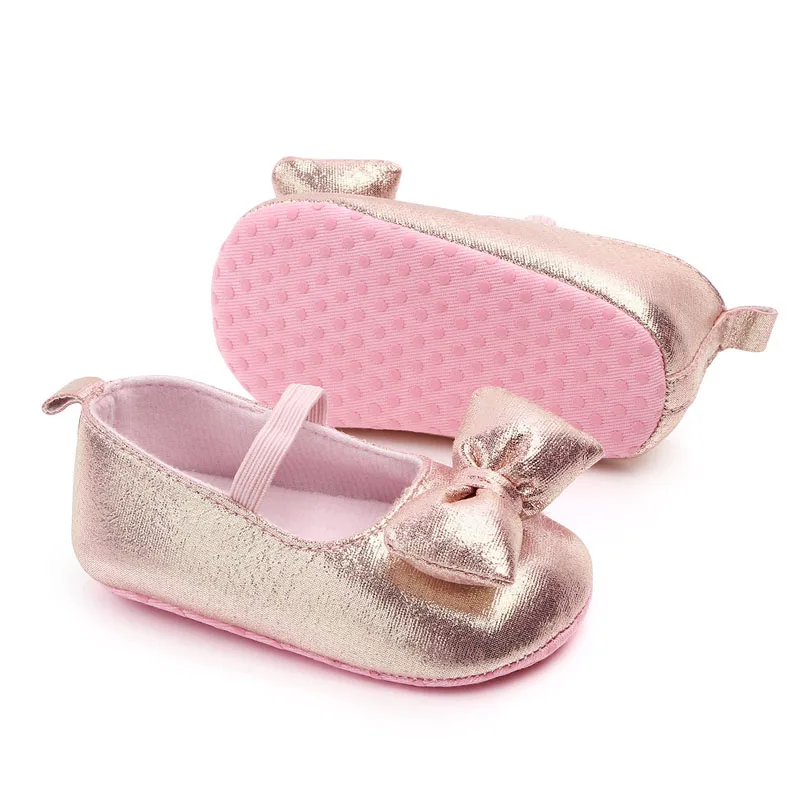 

2019 New born Cute Princess Baby Girls Soft Crib Shoes Moccasin Prewalker Soft Sole Bowknot Shoes bebek ayakkabi 0-18M