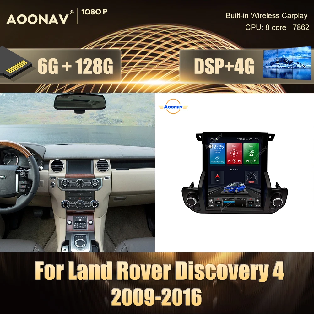 

Автомагнитола 2DIN, 128 ГБ, Android 10,0 для Land Rover Discovery 4 2009-2016, автомобильный мультимедийный плеер, Стерео Авторадио Google carplay