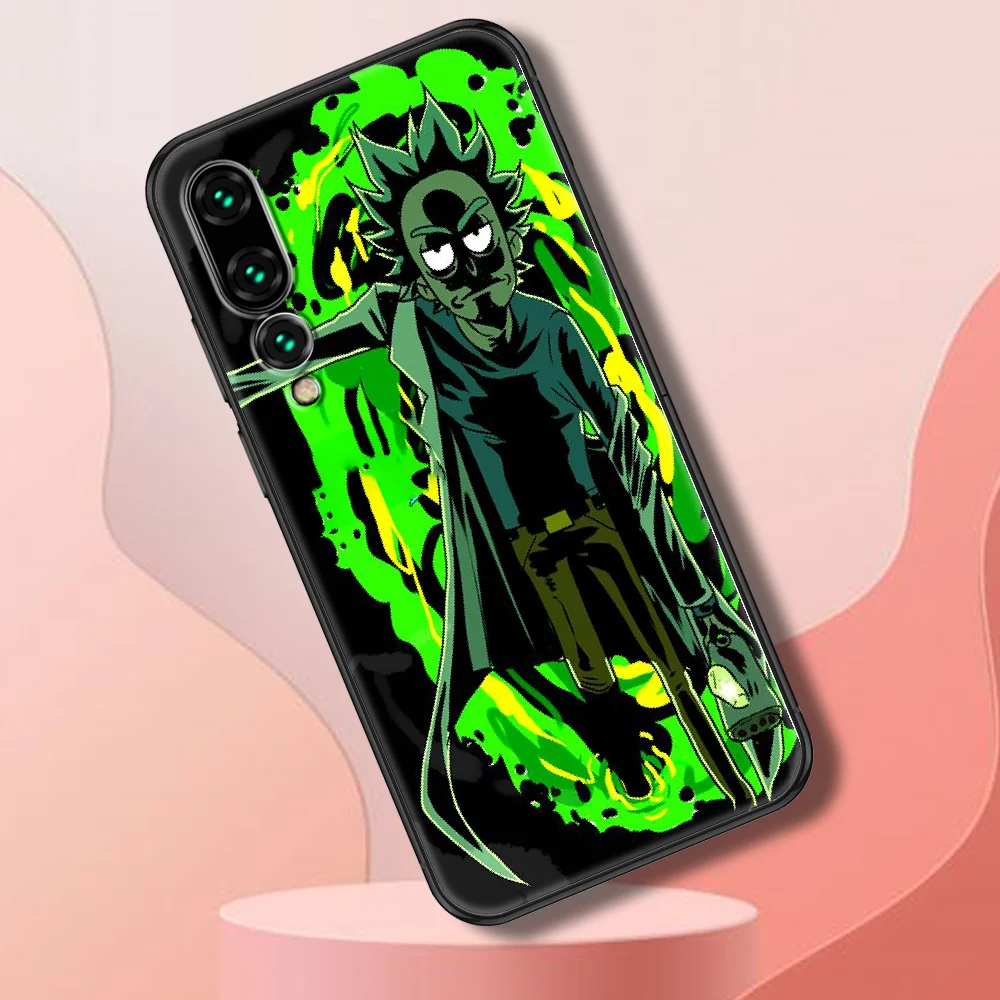 

Anime Morties Or Ricks Funny Phone case For Huawei P Mate P10 P20 P30 P40 10 20 Smart Z Pro Lite 2019 black art back pretty