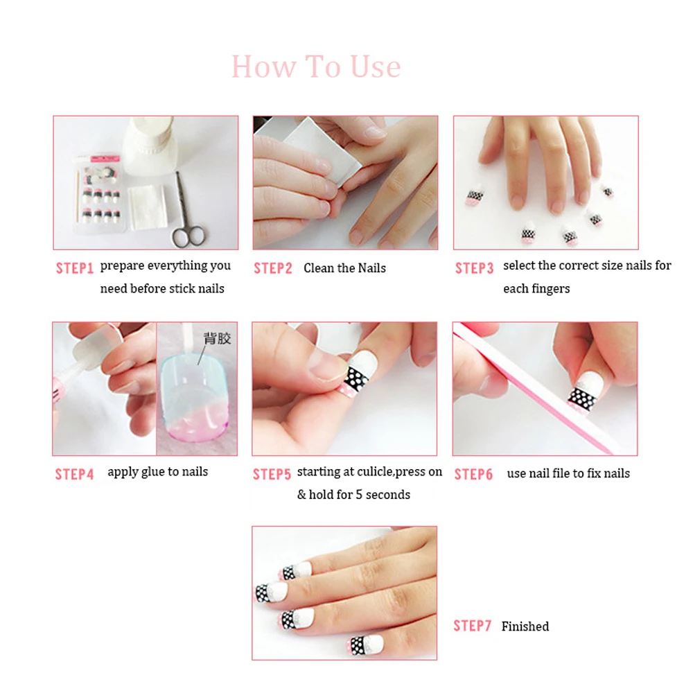 

24pcs/Set Detachable Professional Long Coffin Fake Nails European Ballerina Full Nail Art Tips Beauty Artificial False Nails