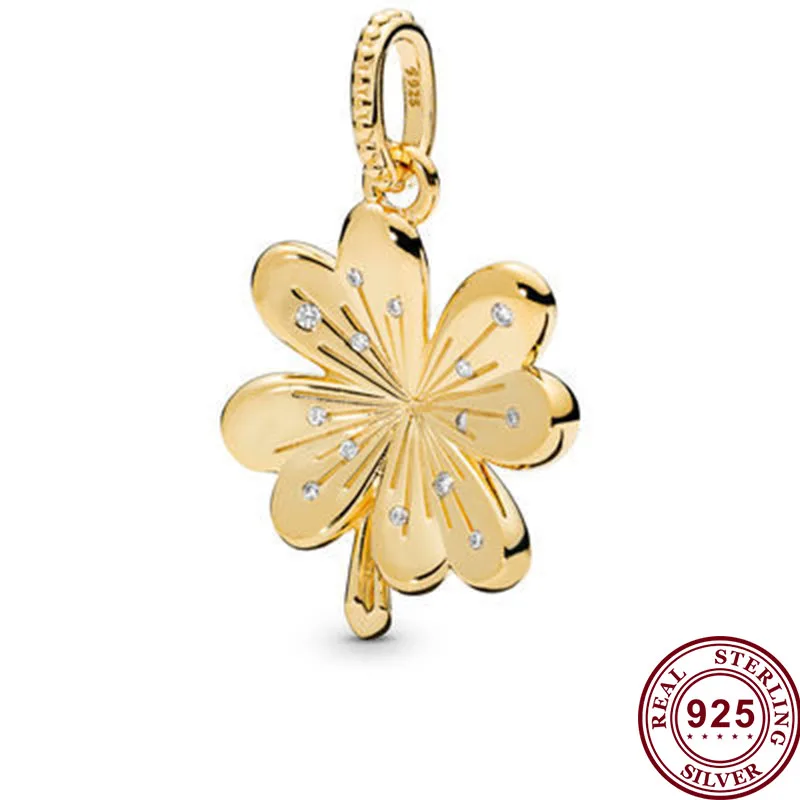 

Женский браслет и ожерелье «клевер на удачу» из серебра 925 пробы