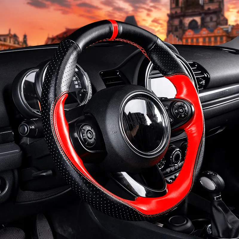 Чехол рулевого колеса автомобиля из натуральной кожи для BMW Mini Cooper Clubman F54 F55 F56 F57