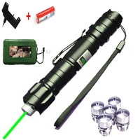 hight powerful green laser pointer 1000m 5mw green dot laser pen 5pcs cap hunting match with lasers sight charger18650 battery