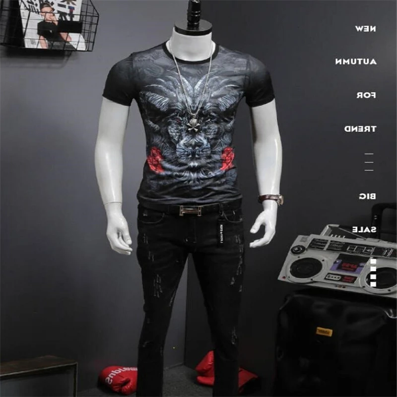 

O Neck Luxury Casual Slim Fit Stylish Short Sleeve T Shirt T-shirt Men
