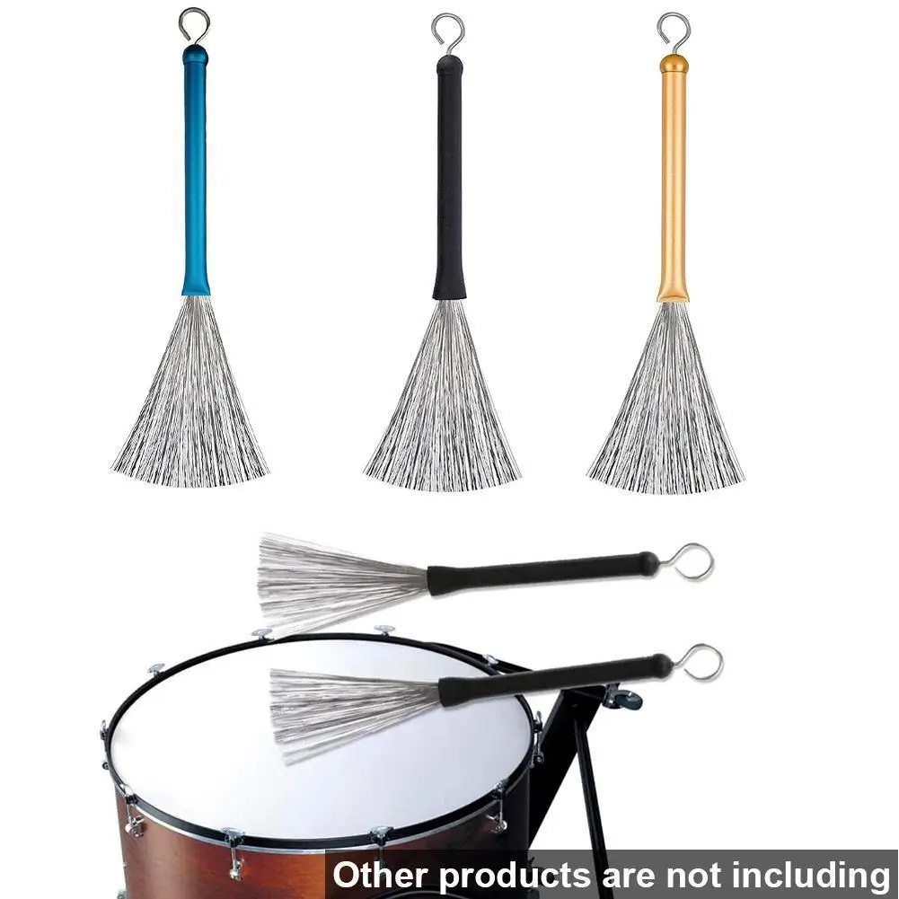 

Percussion Instrument Accessories Set 1 Pair Of Drum Wire Brush 1PC Drawstring Storage Bag Drum Instrument Accessories