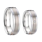 Свадебные кольца для мужчин и женщин из титана, нержавеющая сталь, 6 мм, высокое качество