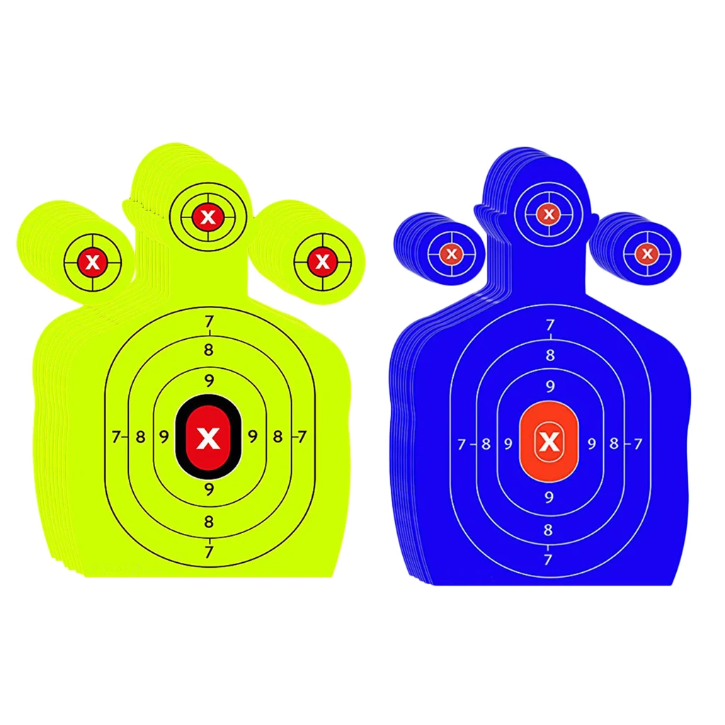 

10Pcs Shooting Targets Adhesive Paper Sheets for Pistols Rifles BB Guns